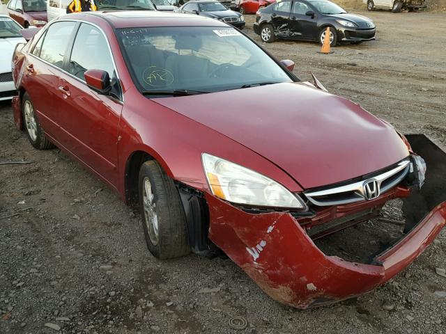 1HGCM56767A207517 - 2007 HONDA ACCORD EX RED photo 1