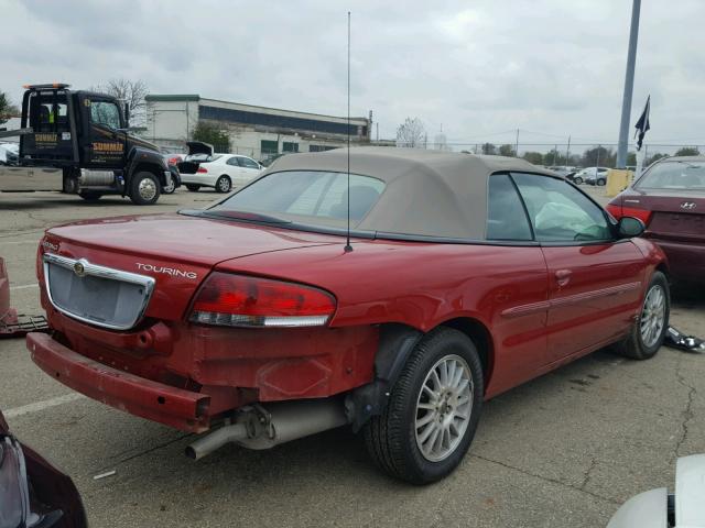 1C3EL55R35N704094 - 2005 CHRYSLER SEBRING TO RED photo 4