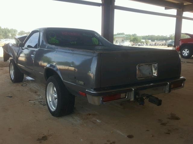 3GCCW80ZXGS914381 - 1986 CHEVROLET EL CAMINO GRAY photo 3