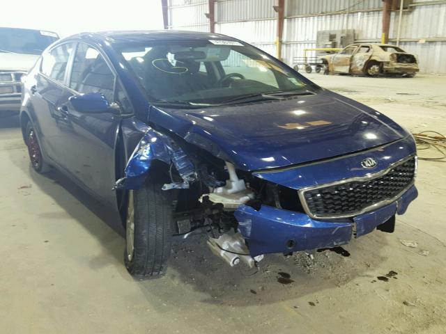 3KPFL4A74HE032165 - 2017 KIA FORTE LX BLUE photo 1