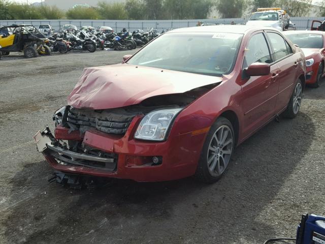 3FAHP07Z69R155898 - 2009 FORD FUSION SE RED photo 2