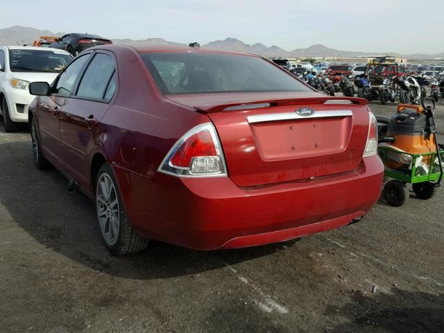 3FAHP07Z69R155898 - 2009 FORD FUSION SE RED photo 3