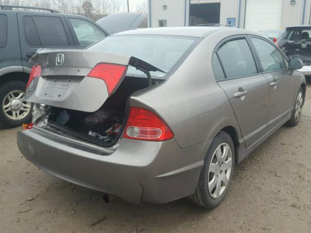 2HGFA165X8H342645 - 2008 HONDA CIVIC LX GRAY photo 4