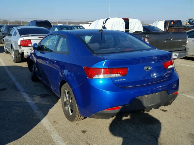 KNAFU6A2XB5358436 - 2011 KIA FORTE EX BLUE photo 3