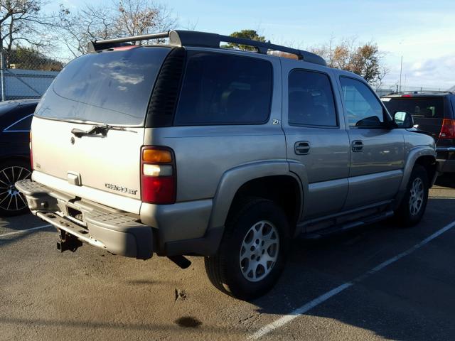 1GNEK13T21R214682 - 2001 CHEVROLET TAHOE K150 SILVER photo 4