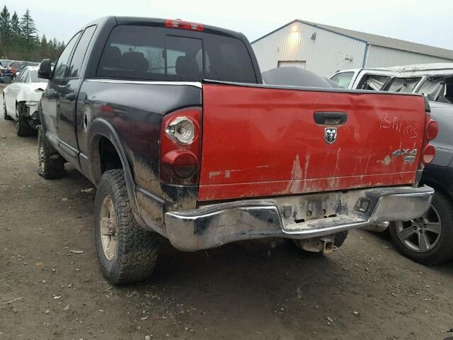 3D7KS28T79G532437 - 2009 DODGE RAM 2500 BLACK photo 3