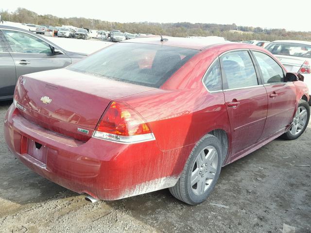 2G1WG5E36D1147626 - 2013 CHEVROLET IMPALA LT RED photo 4