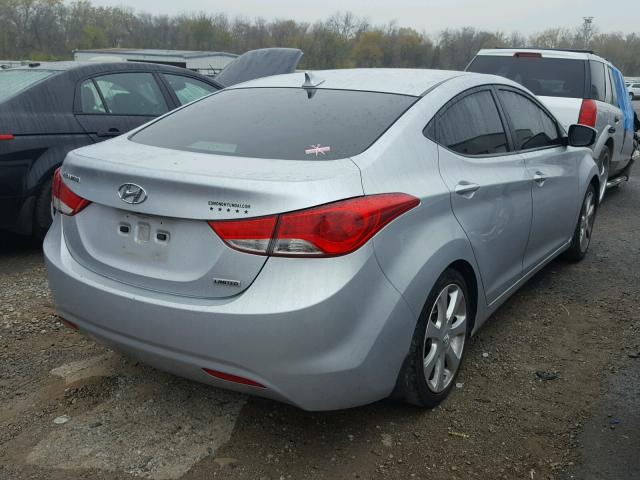 5NPDH4AE0DH317149 - 2013 HYUNDAI ELANTRA GL SILVER photo 4