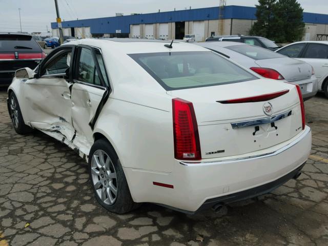 1G6DS57V180154998 - 2008 CADILLAC CTS HI FEA WHITE photo 3