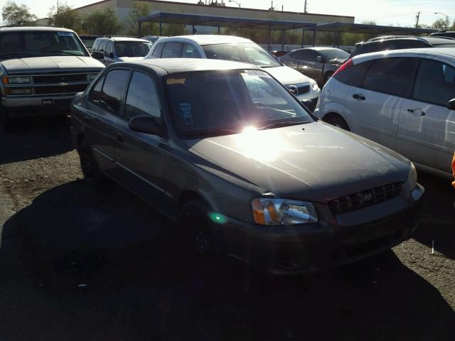 KMHCG45C31U234190 - 2001 HYUNDAI ACCENT GL GRAY photo 1