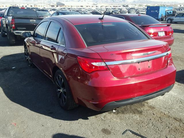 1C3CCBCG3DN501888 - 2013 CHRYSLER 200 LIMITE RED photo 3