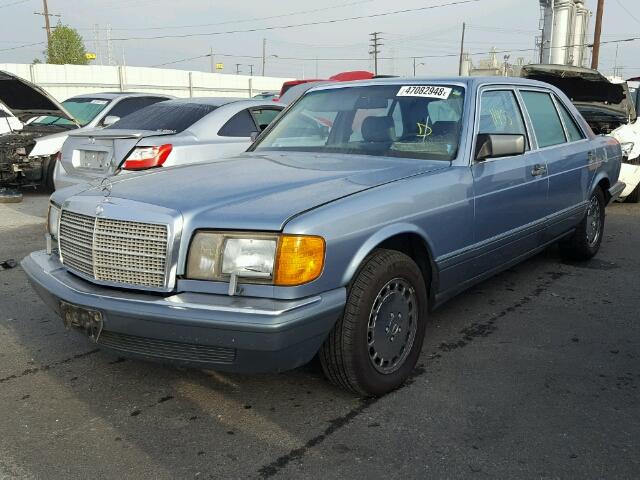 WDBCA35D0JA369426 - 1988 MERCEDES-BENZ 420 SEL BLUE photo 2