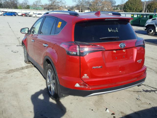 JTMDFREVXHJ166170 - 2017 TOYOTA RAV4 LIMIT RED photo 3