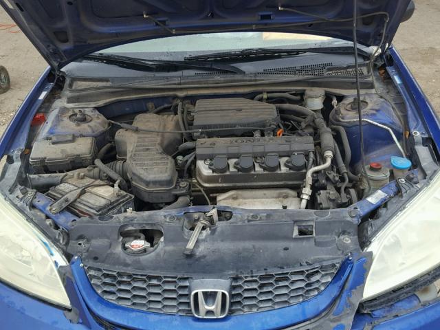 1HGEM22165L045544 - 2005 HONDA CIVIC DX V GRAY photo 7