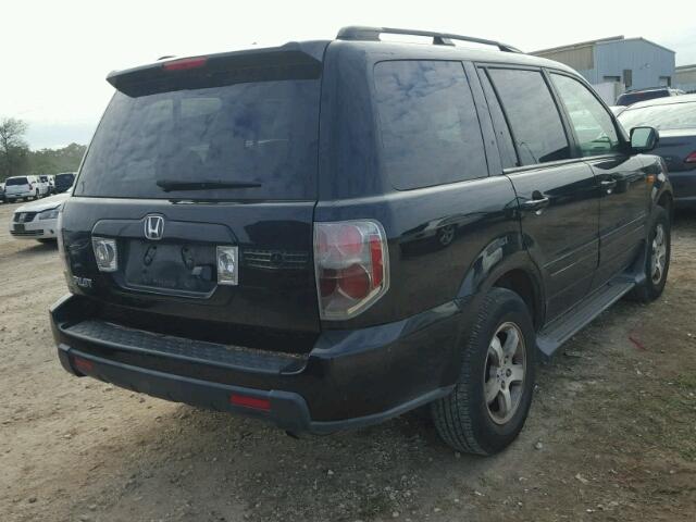 5FNYF28787B041583 - 2007 HONDA PILOT EXL BLACK photo 4