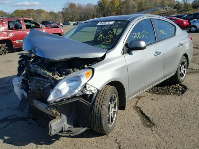 3N1CN7AP2DL829022 - 2013 NISSAN VERSA S GRAY photo 2