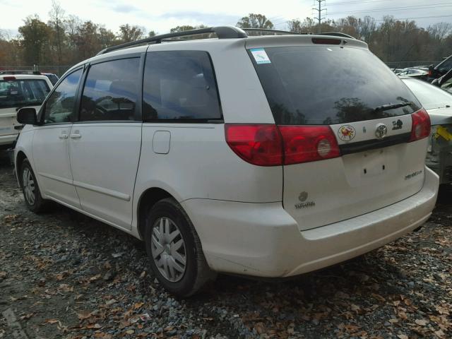 5TDZK23C78S128053 - 2008 TOYOTA SIENNA CE WHITE photo 3