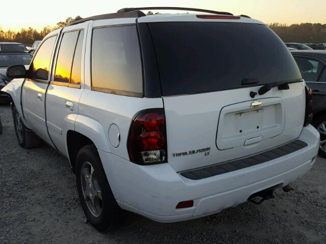 1GNDS13S582193302 - 2008 CHEVROLET TRAILBLAZE WHITE photo 3