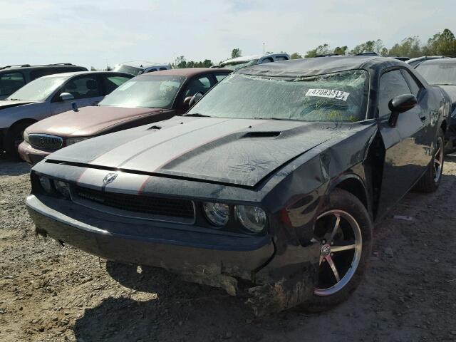 2B3CJ4DV8AH265111 - 2010 DODGE CHALLENGER BLACK photo 2