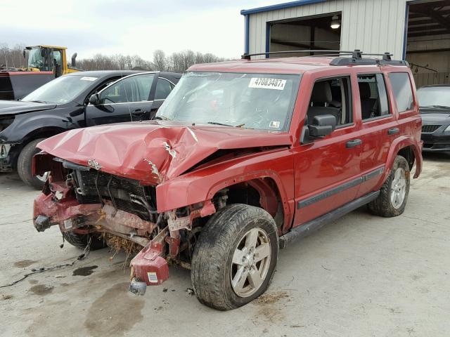 1J8HG48K76C195266 - 2006 JEEP COMMANDER RED photo 2