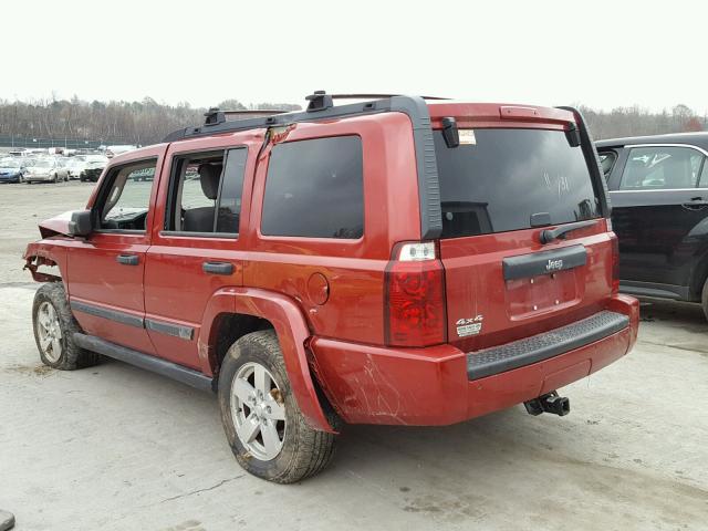 1J8HG48K76C195266 - 2006 JEEP COMMANDER RED photo 3