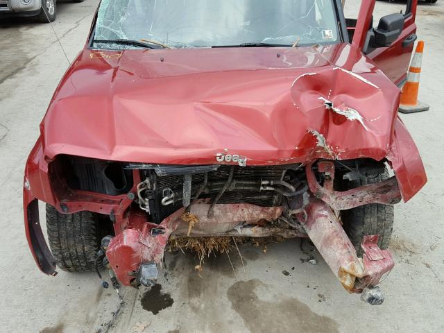 1J8HG48K76C195266 - 2006 JEEP COMMANDER RED photo 7