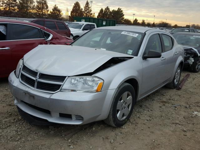 1B3CC4FB0AN190487 - 2010 DODGE AVENGER SX SILVER photo 2