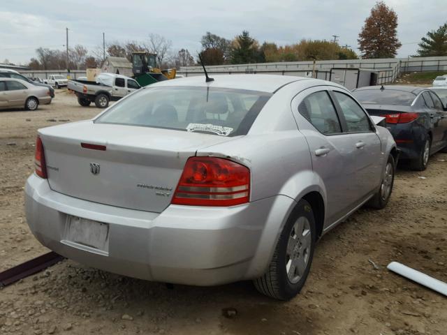 1B3CC4FB0AN190487 - 2010 DODGE AVENGER SX SILVER photo 4