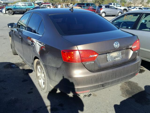 3VWLL7AJ5BM054489 - 2011 VOLKSWAGEN JETTA TDI BROWN photo 3