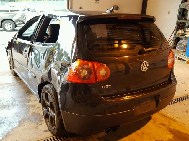 WVWFV71K58W052639 - 2008 VOLKSWAGEN GTI BLACK photo 3