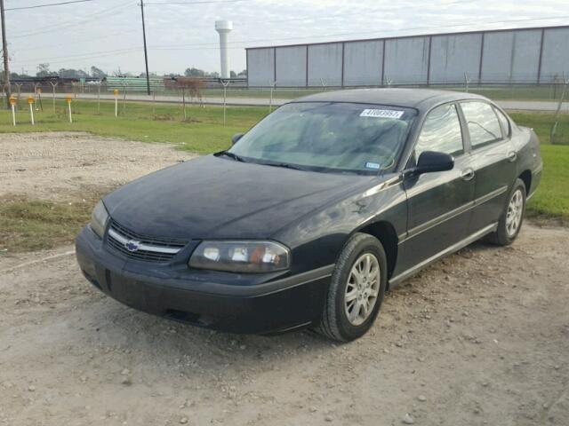 2G1WF52K049378635 - 2004 CHEVROLET IMPALA BLACK photo 2