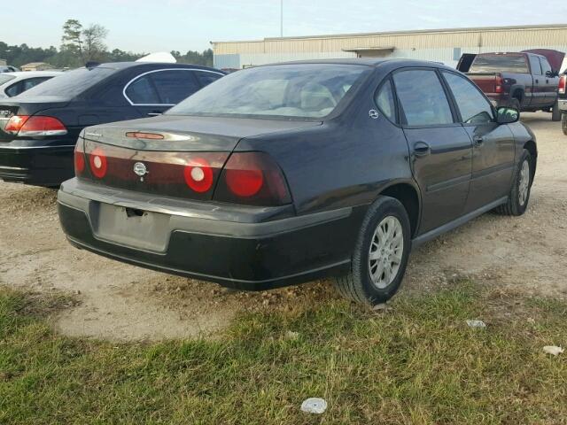 2G1WF52K049378635 - 2004 CHEVROLET IMPALA BLACK photo 4