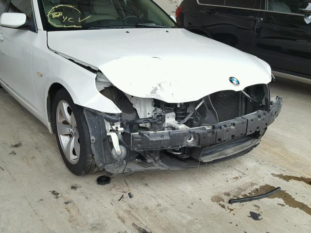 WBANU53538CT11590 - 2008 BMW 528 I WHITE photo 9