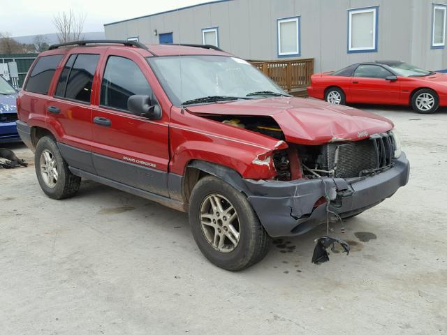 1J4GW48S64C110298 - 2004 JEEP GRAND CHER RED photo 1