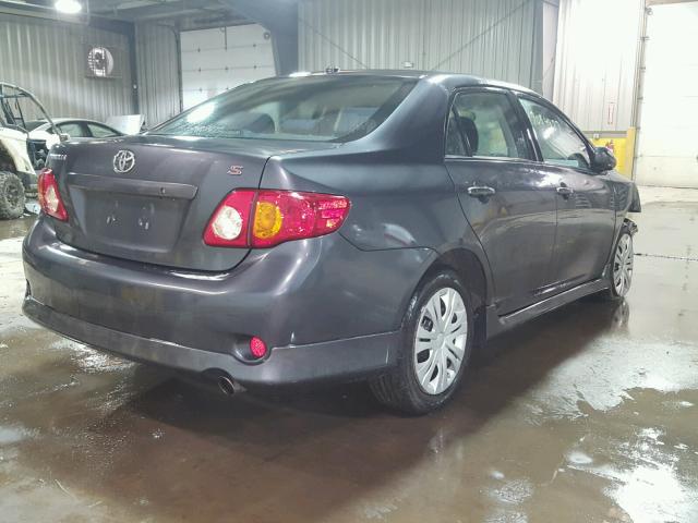 2T1BU40E39C105795 - 2009 TOYOTA COROLLA BA GRAY photo 4