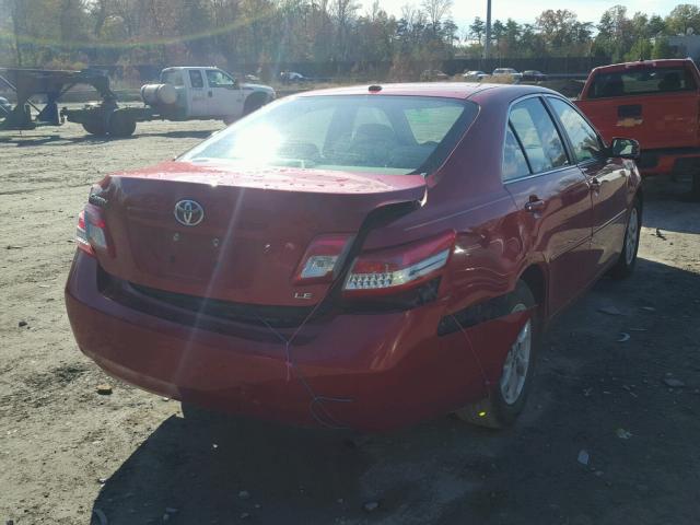 4T1BF3EK2BU629107 - 2011 TOYOTA CAMRY BASE RED photo 4