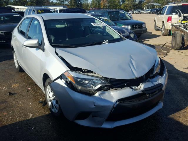 2T1BURHE6EC126989 - 2014 TOYOTA COROLLA L SILVER photo 1