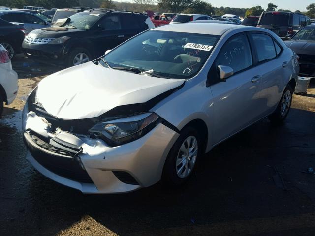 2T1BURHE6EC126989 - 2014 TOYOTA COROLLA L SILVER photo 2