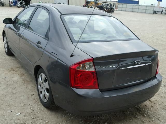 KNAFE121465282742 - 2006 KIA NEW SPECTR GRAY photo 3