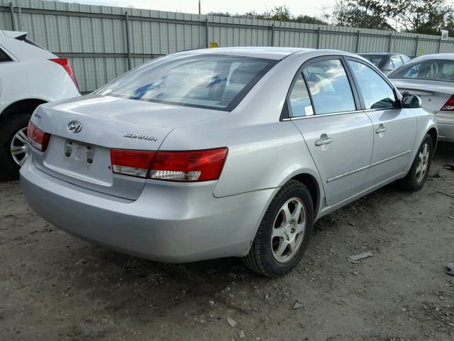 5NPEU46C36H109308 - 2006 HYUNDAI SONATA GLS SILVER photo 4