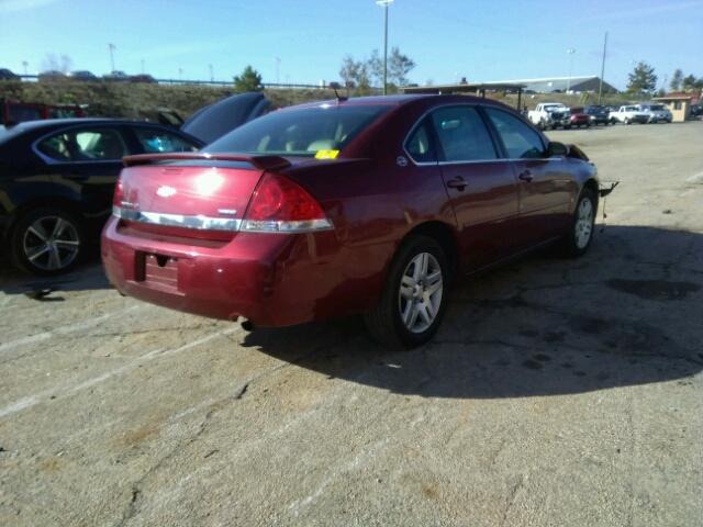 2G1WC583889169321 - 2008 CHEVROLET IMPALA LT MAROON photo 4