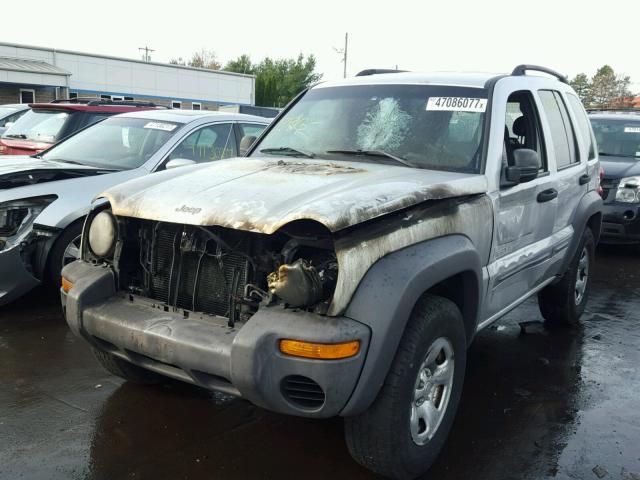 1J4GL48K53W607655 - 2003 JEEP LIBERTY SP GRAY photo 2