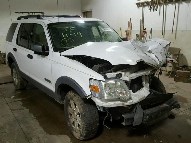 1FMEU73E76ZA10521 - 2006 FORD EXPLORER X WHITE photo 1