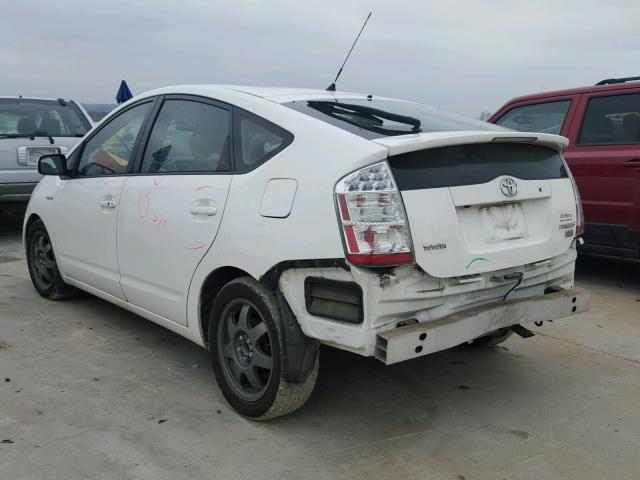 JTDKB20U577589484 - 2007 TOYOTA PRIUS WHITE photo 3