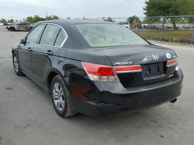 1HGCP2F67CA188709 - 2012 HONDA ACCORD SE BLACK photo 3