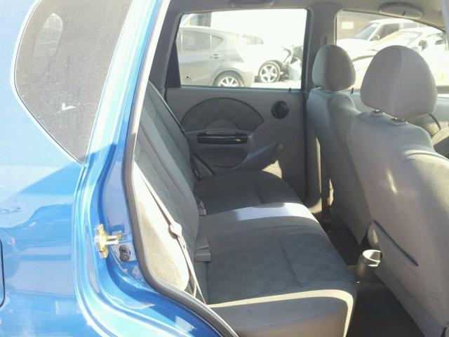 KL1TD62695B432143 - 2005 CHEVROLET AVEO BASE Niebieski zdjęcie 6