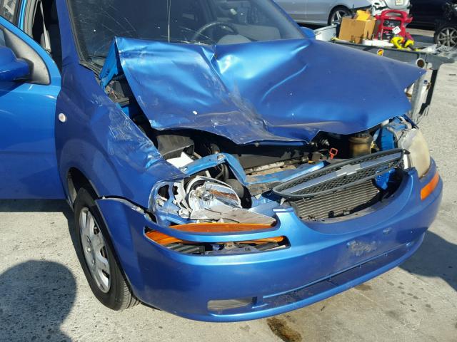 KL1TD62695B432143 - 2005 CHEVROLET AVEO BASE Niebieski zdjęcie 9