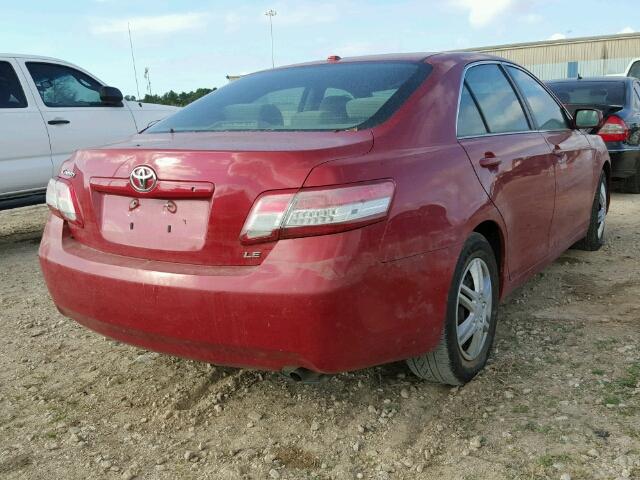 4T1BF3EK0AU081381 - 2010 TOYOTA CAMRY BASE MAROON photo 4