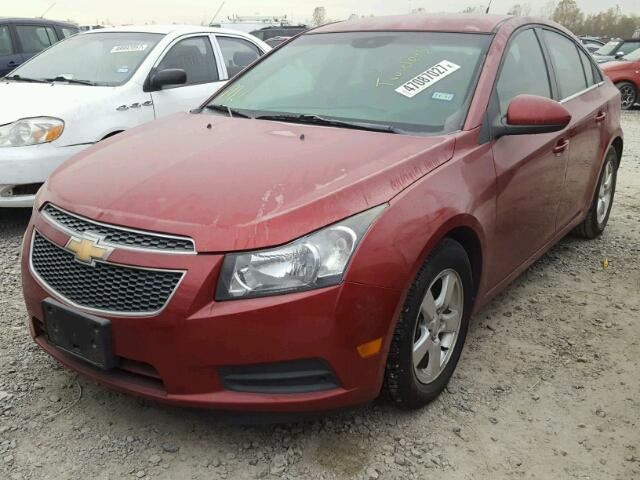 1G1PG5S99B7133958 - 2011 CHEVROLET CRUZE LT RED photo 2