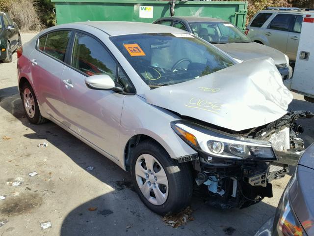 3KPFL4A76HE116293 - 2017 KIA FORTE LX SILVER photo 1